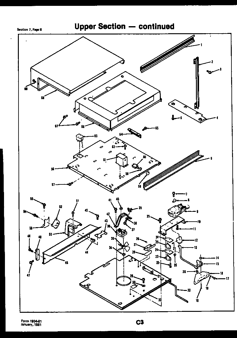 Kelvinator TSK140PN0W shelves and supports diagram