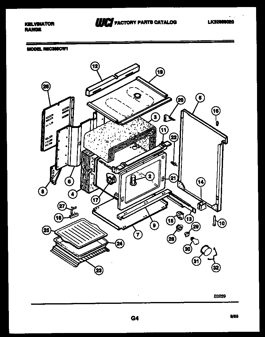 Kelvinator REC305CW1 body parts diagram