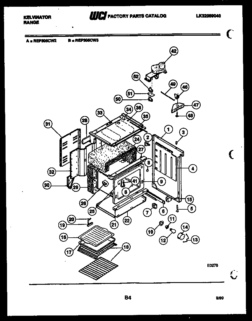 Kelvinator REP305CW3 body parts diagram