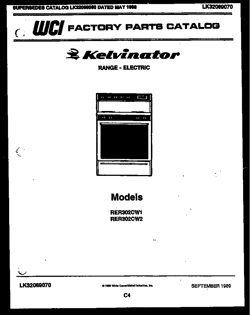 Kelvinator RER302CT2 cover diagram