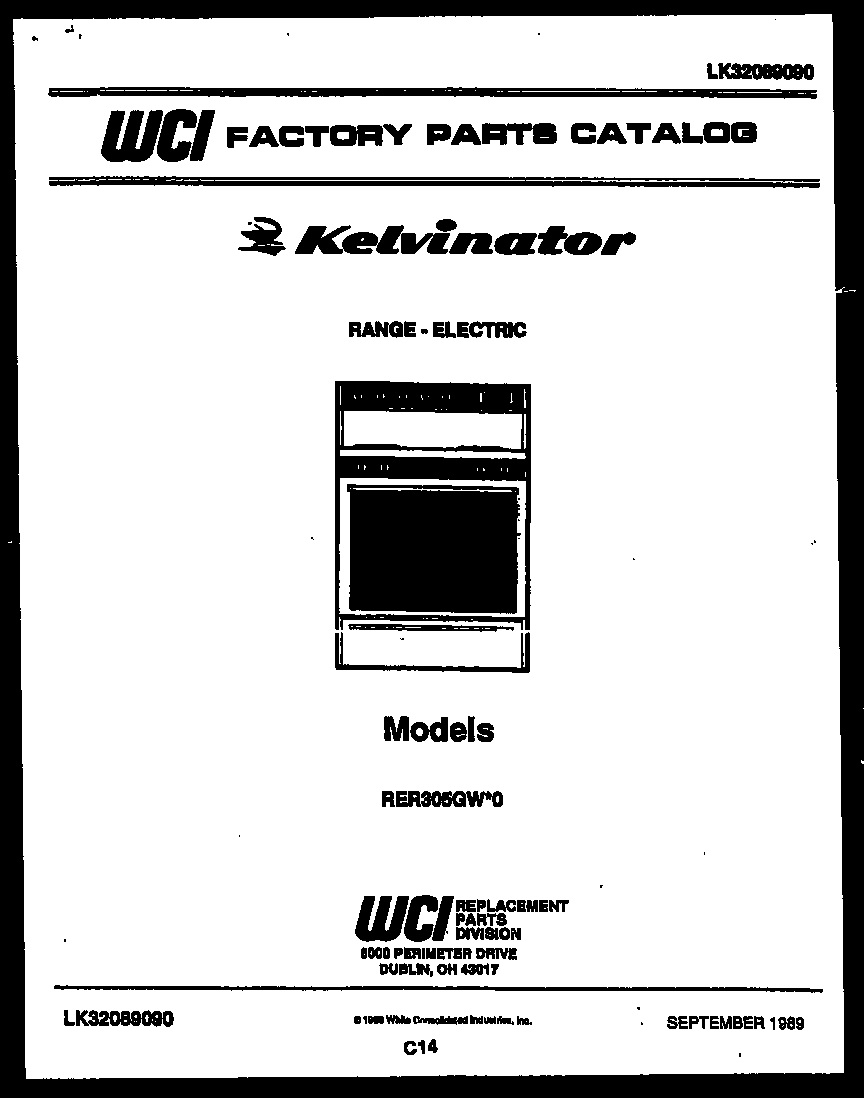 Kelvinator RER305GT0 cover diagram