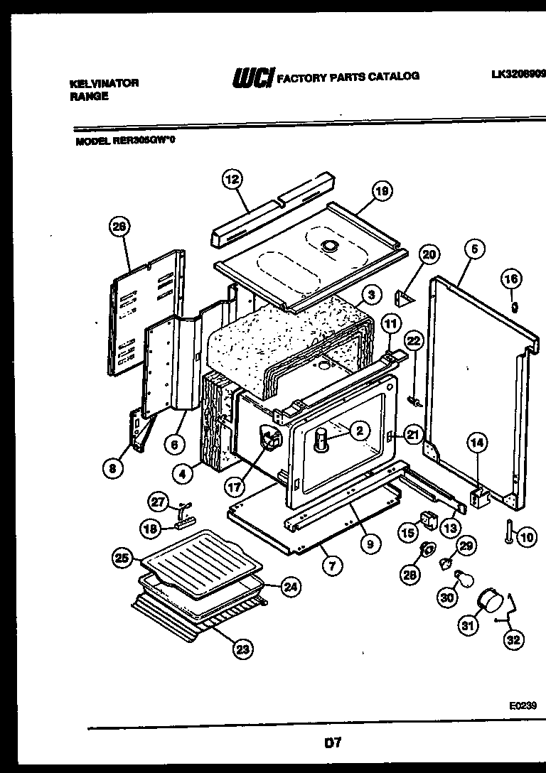 Kelvinator RER305GT0 body parts diagram