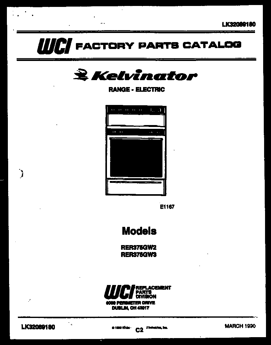 Kelvinator RER375GD3 cover diagram