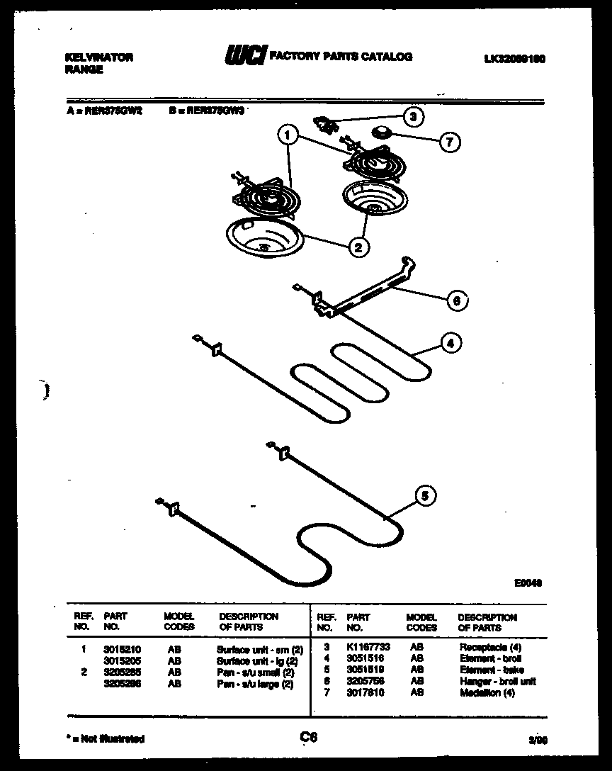 Kelvinator RER375GD3 broiler parts diagram