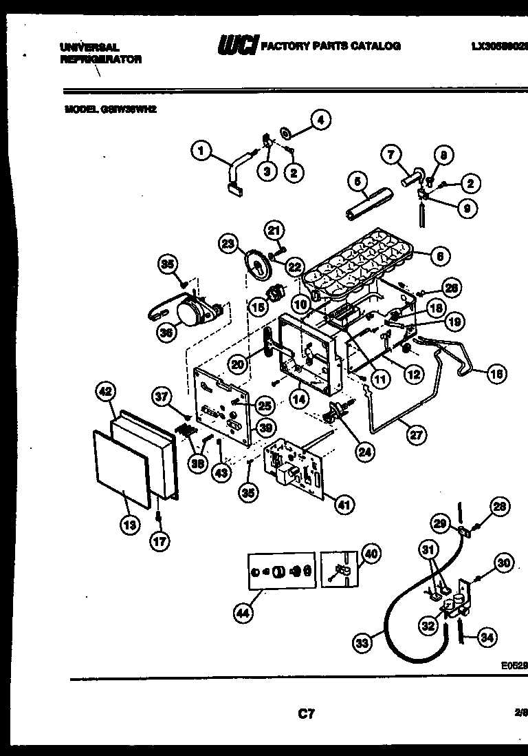 Frigidaire GSIW36HH2 ice maker parts diagram