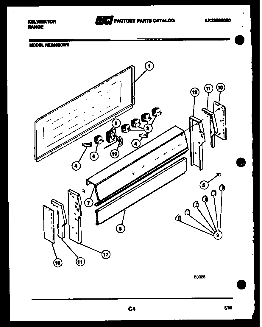 Kelvinator RER302CF3 backguard parts diagram