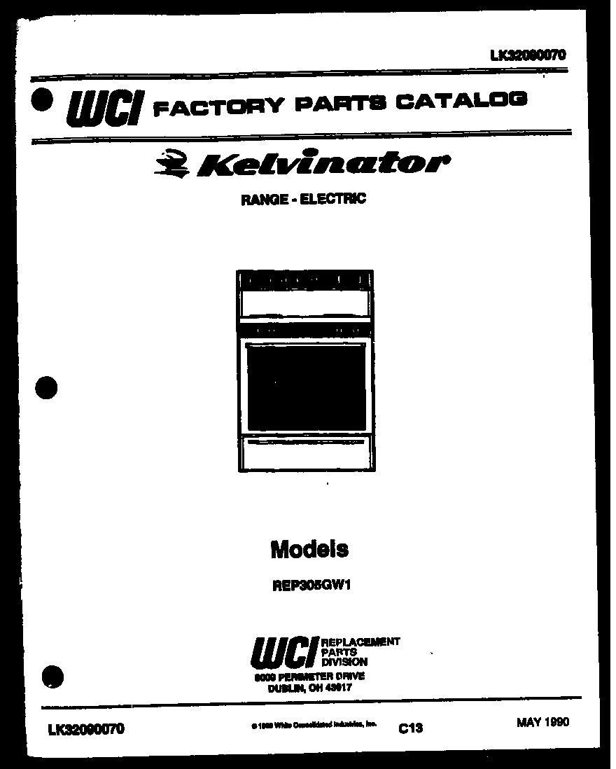 Kelvinator REP305GT1 cover diagram