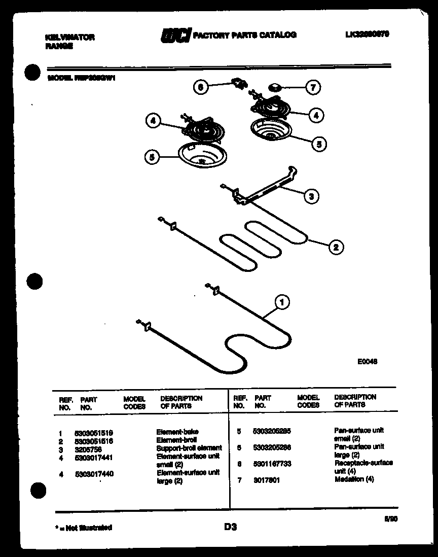 Kelvinator REP305GT1 broiler parts diagram