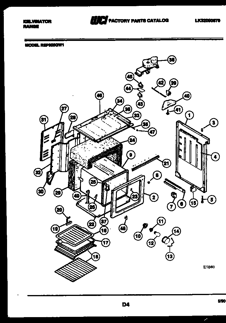 Kelvinator REP305GT1 body parts diagram