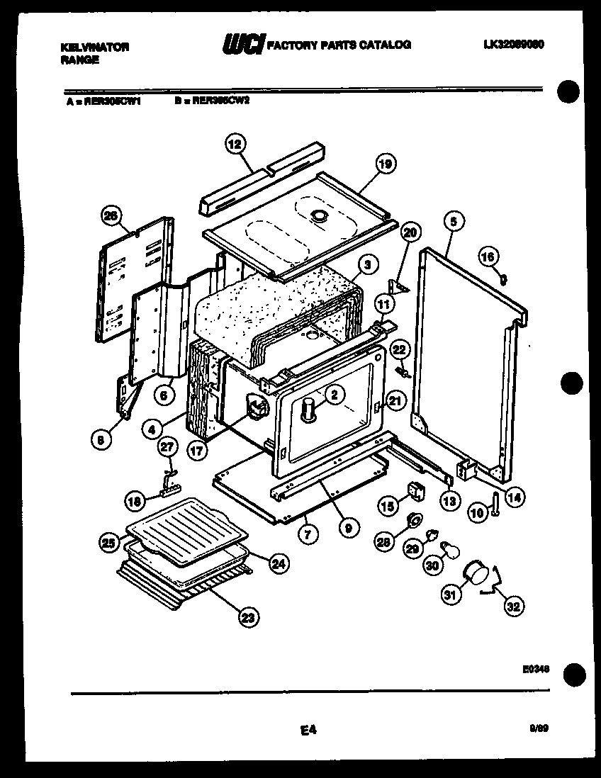 Kelvinator RER305CT2 body parts diagram