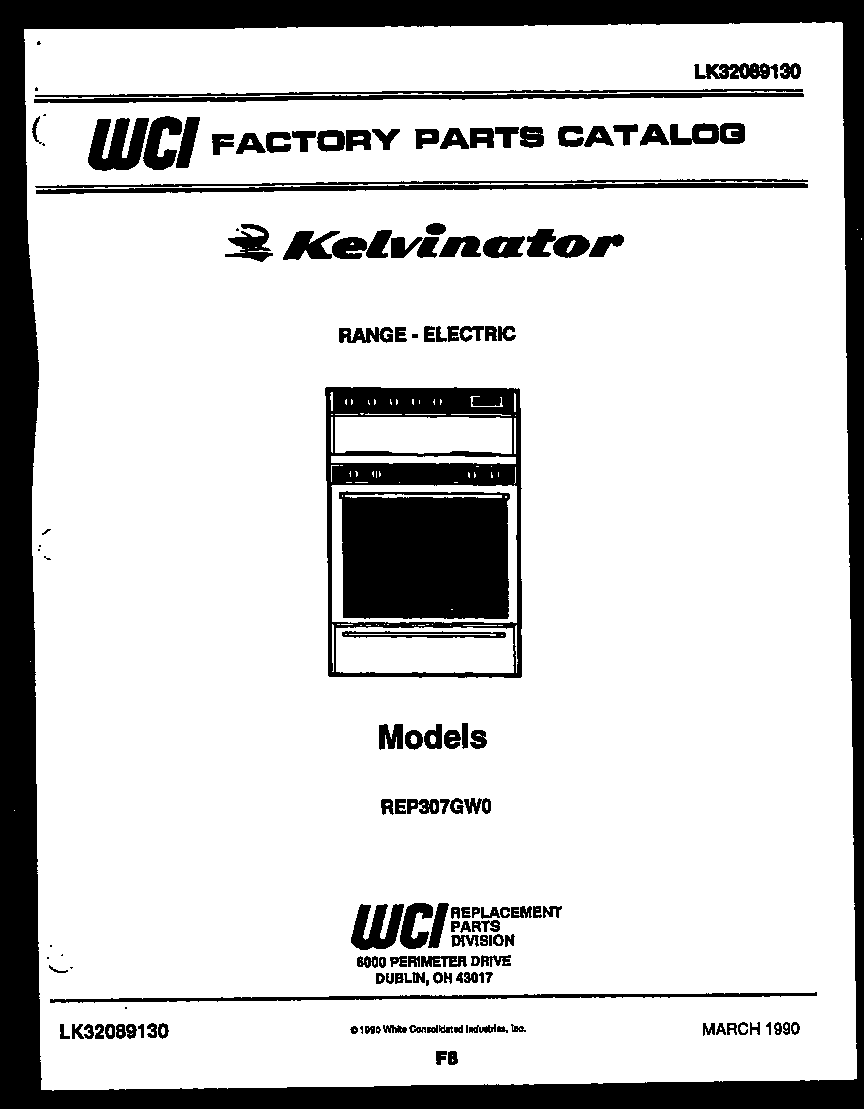 Kelvinator REP307GD0 cover diagram