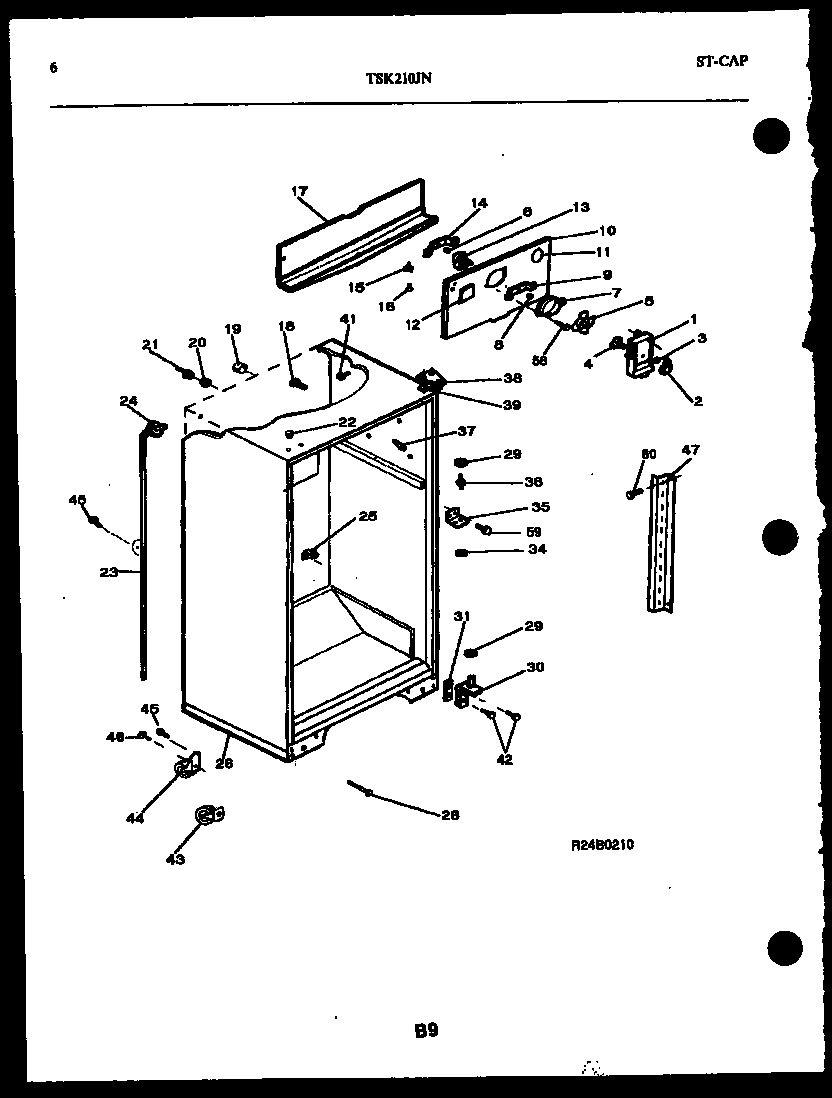 Kelvinator TSK210JN0D cabinet parts diagram