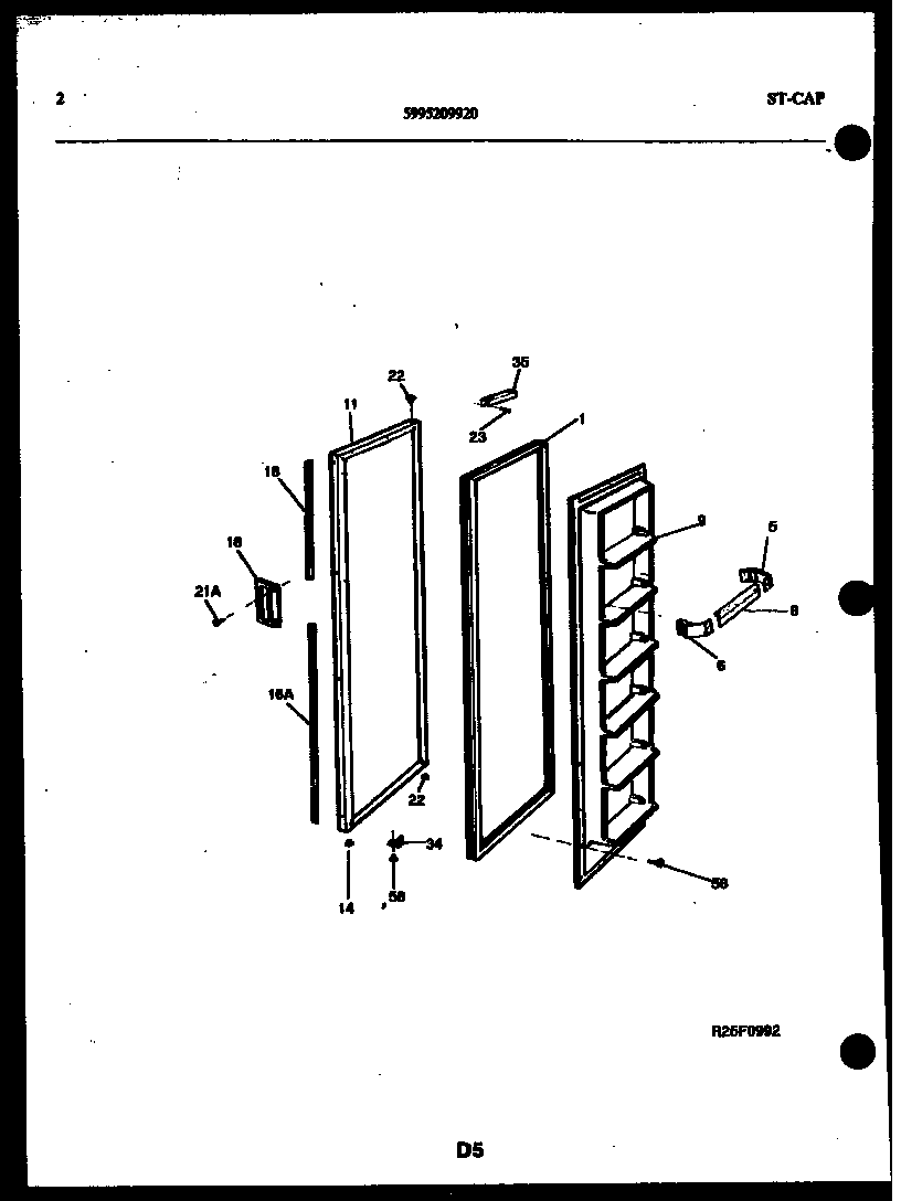Kelvinator FGI220JN0D door parts diagram