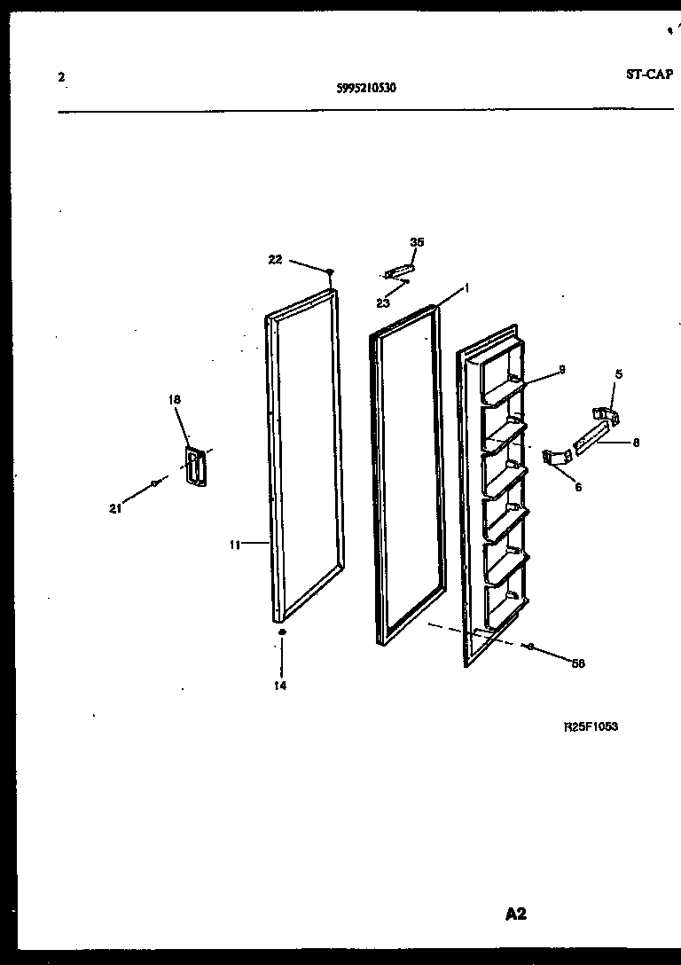 Kelvinator FSK190JN1W door parts diagram