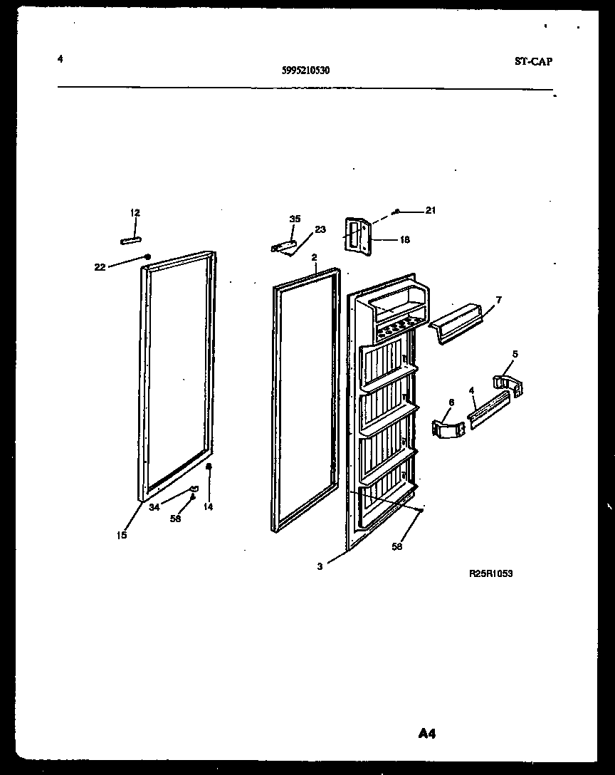 Kelvinator FSK190JN1W door parts diagram