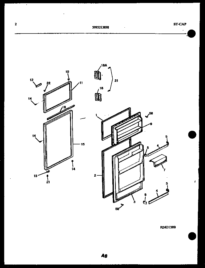 Kelvinator TSI210HN0D door parts diagram