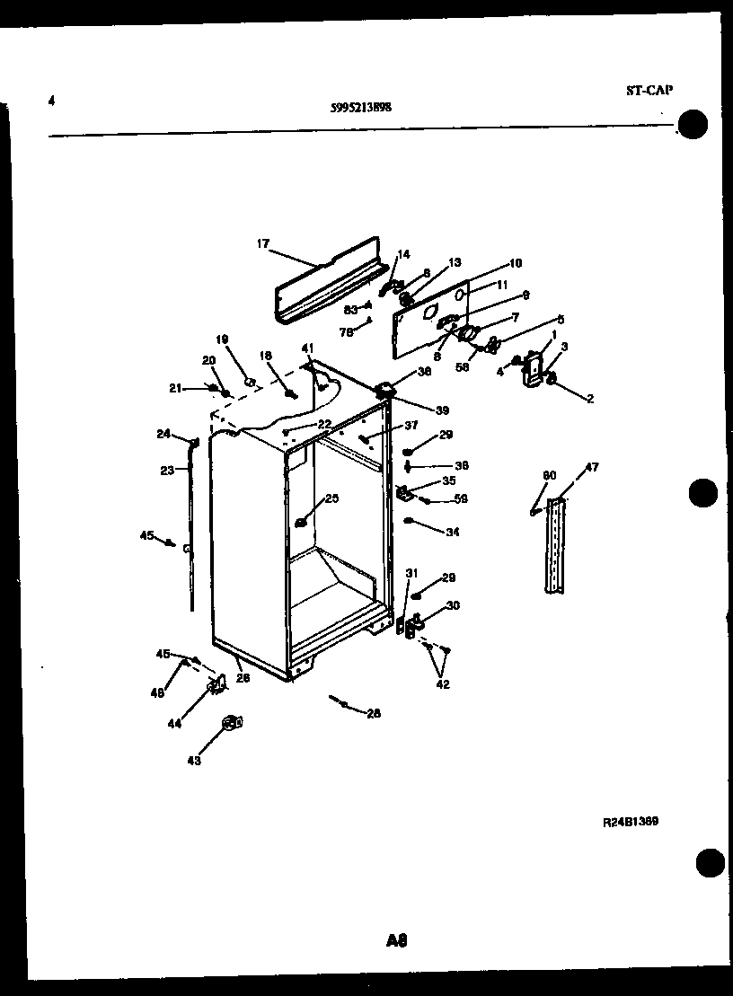 Kelvinator TSI210HN0D cabinet parts diagram