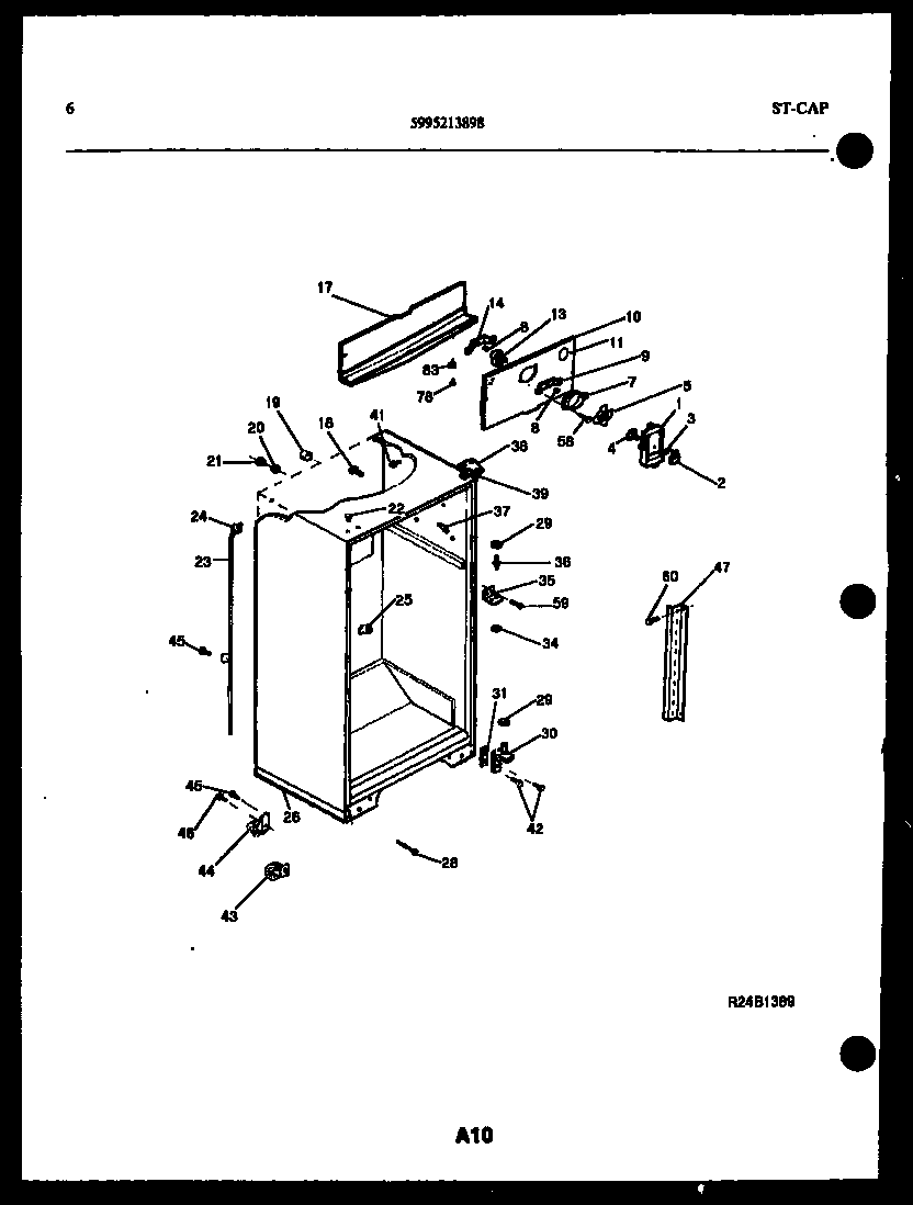 Kelvinator TSI210HN0D cabinet parts diagram