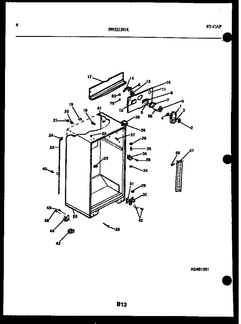 Kelvinator TSK210HN0T cabinet parts diagram