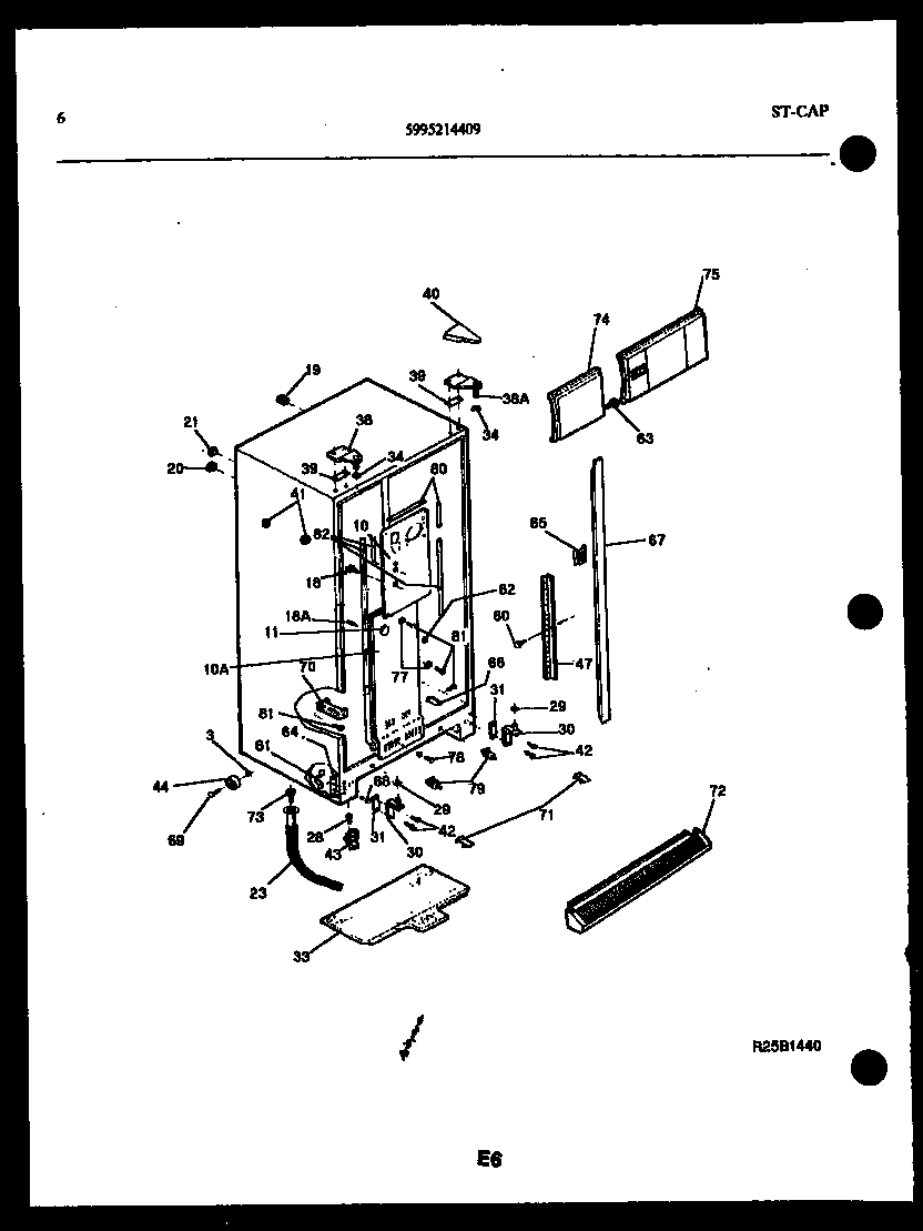 Kelvinator FGI220JN1D cabinet parts diagram