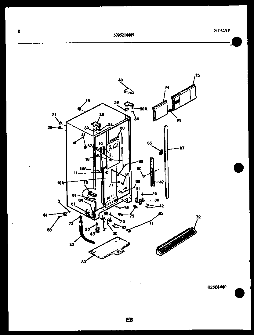 Kelvinator FGI220JN1D cabinet parts diagram