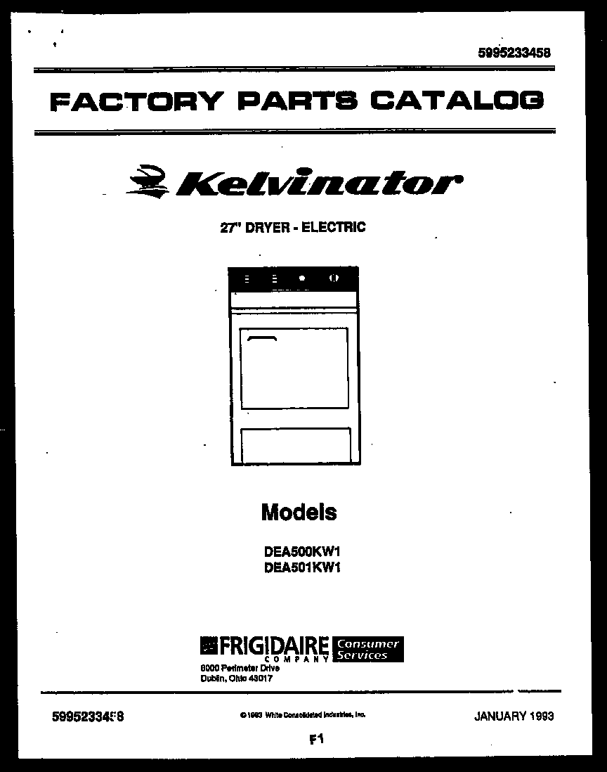 Kelvinator DEA500KW1 null diagram