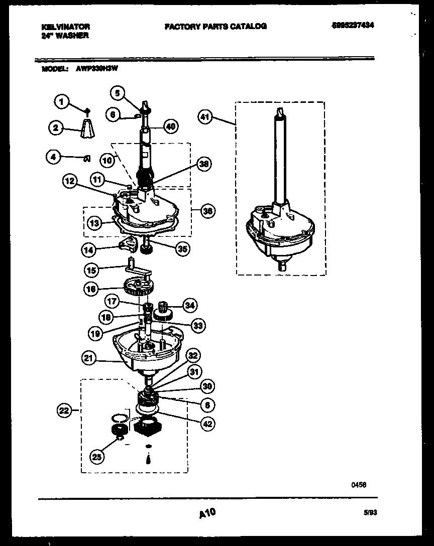 Kelvinator AWP330H3W transmission parts diagram