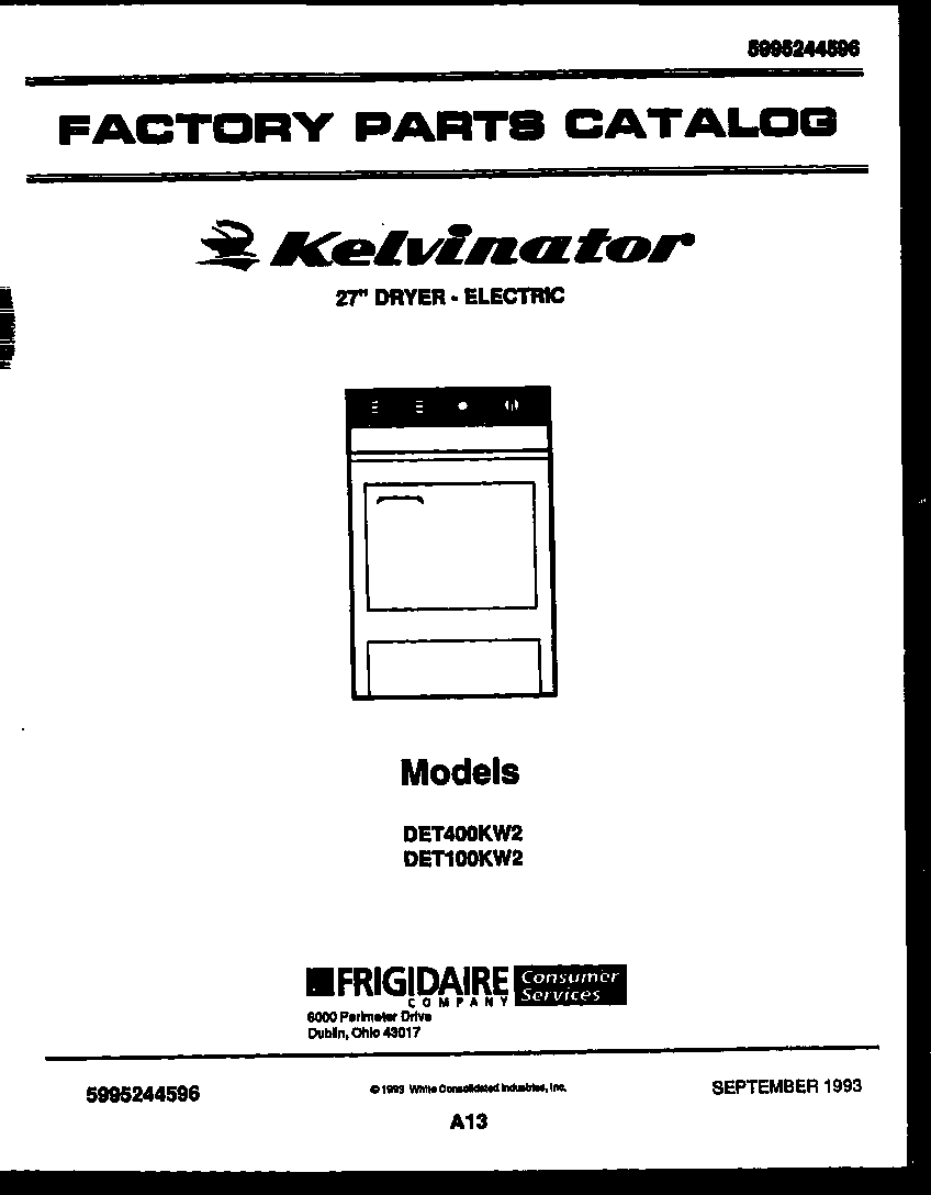 Kelvinator DET100KW2 null diagram