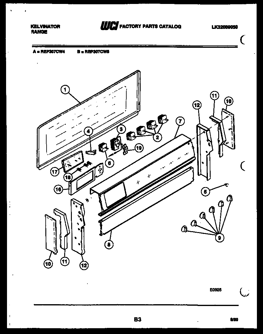 Kelvinator REP307CW4 backguard diagram