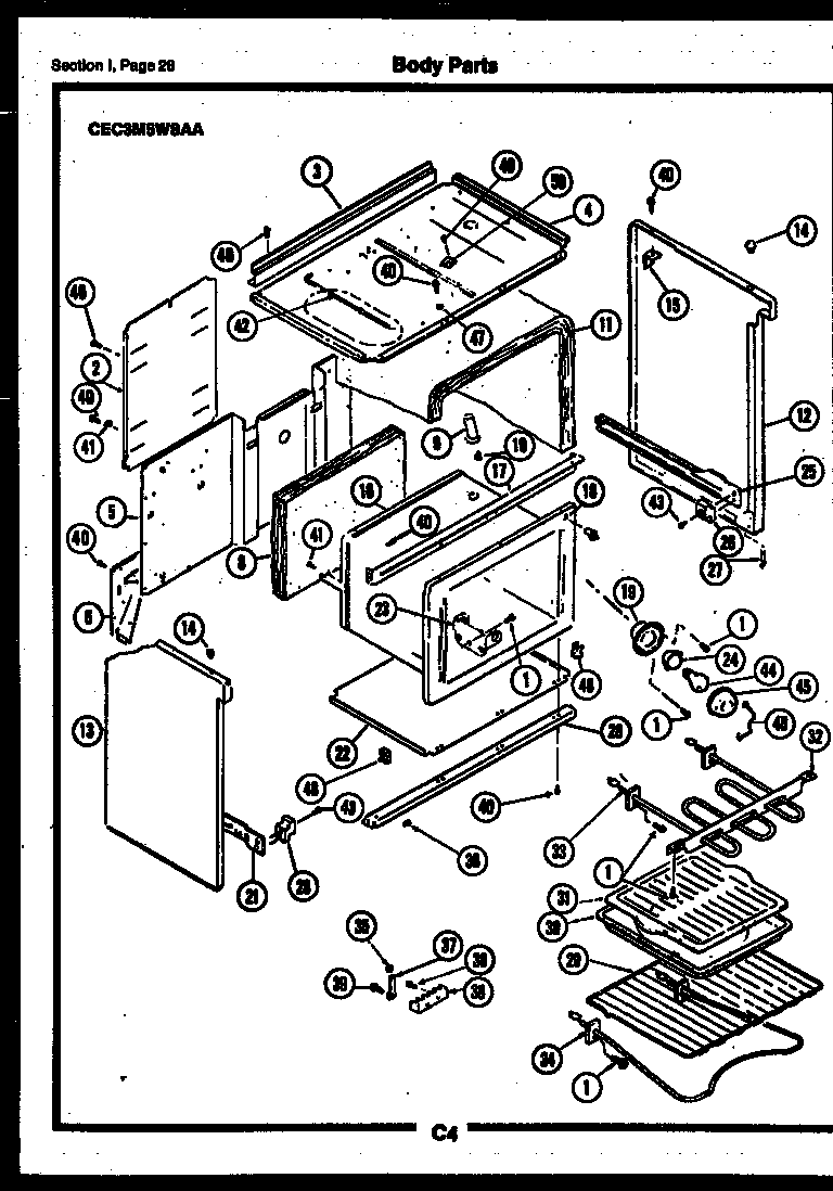 Gibson CEA3M2WSTB body parts diagram