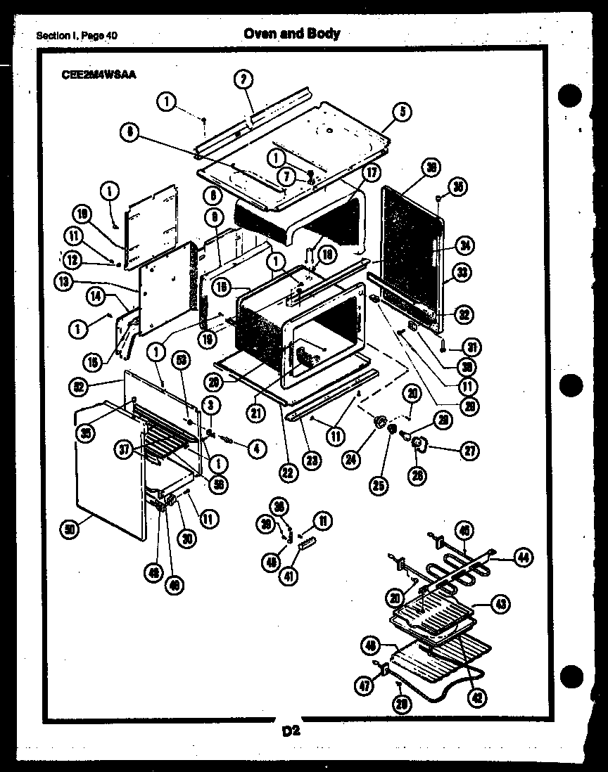 Gibson CEA3M2WSTB oven and body diagram
