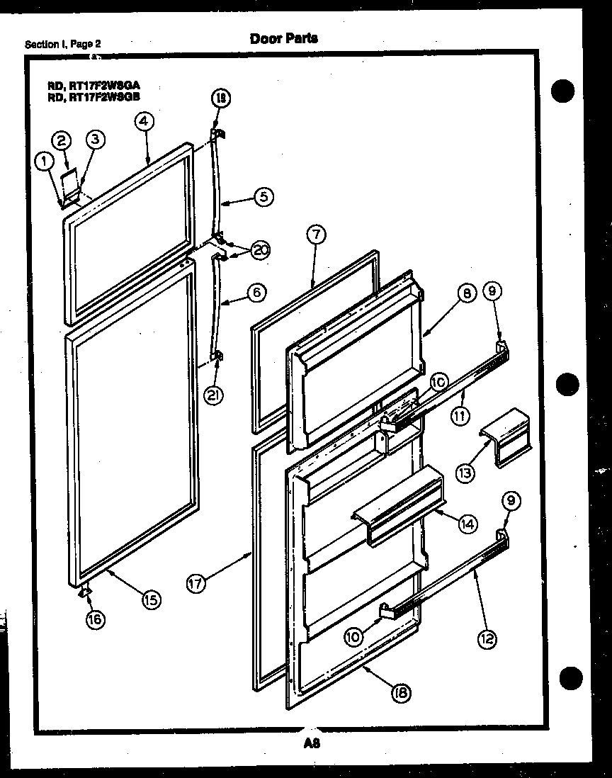 Gibson RD17F6WSGA door parts diagram