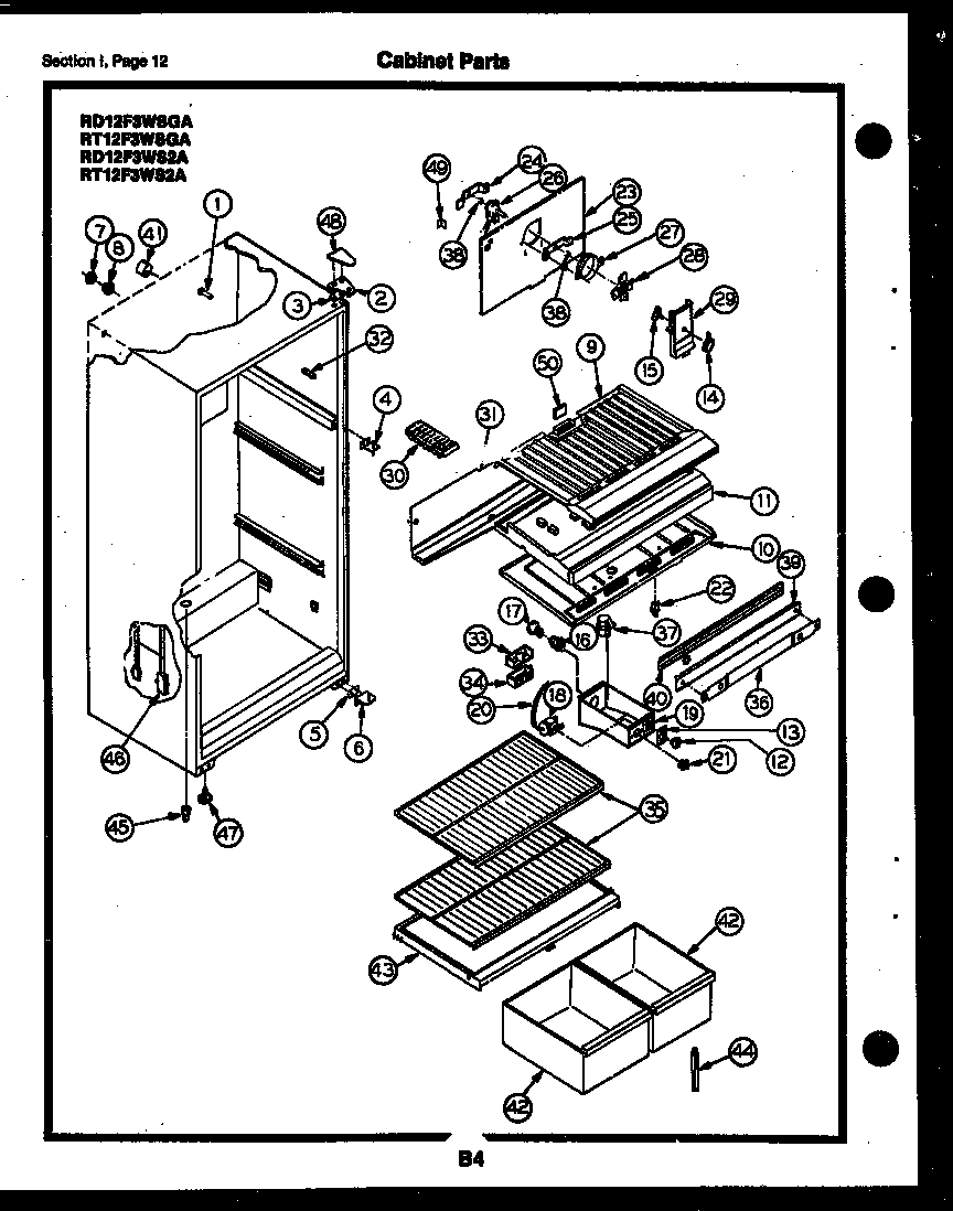 Gibson RD17F6WSGA cabinet parts diagram