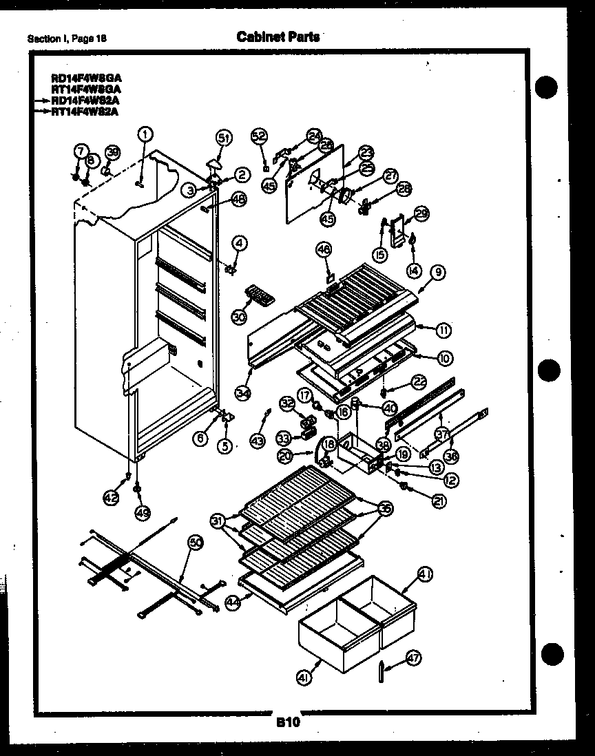 Gibson RD17F6WSGA cabinet parts diagram