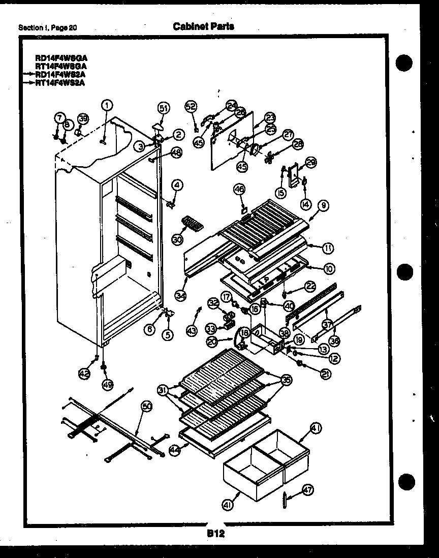 Gibson RD17F6WSGA cabinet parts diagram