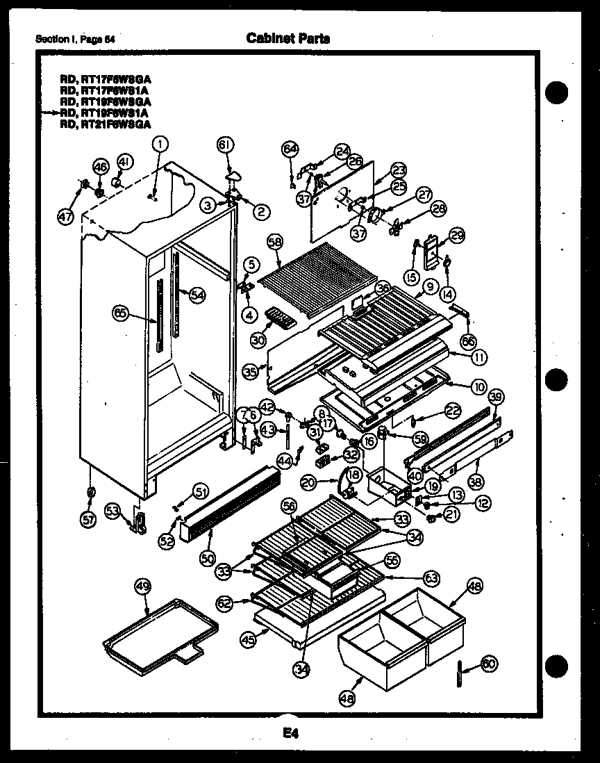 Gibson RD17F6WSGA cabinet parts diagram