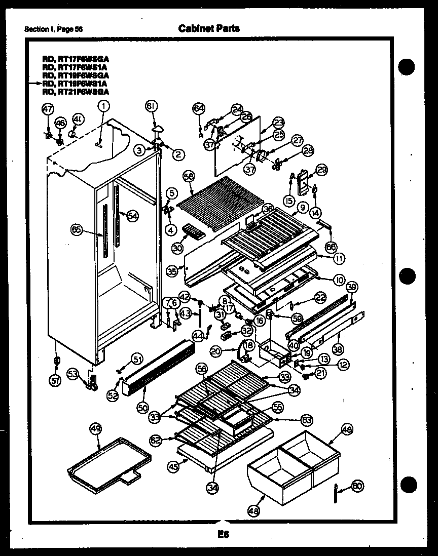 Gibson RD17F6WSGA cabinet parts diagram