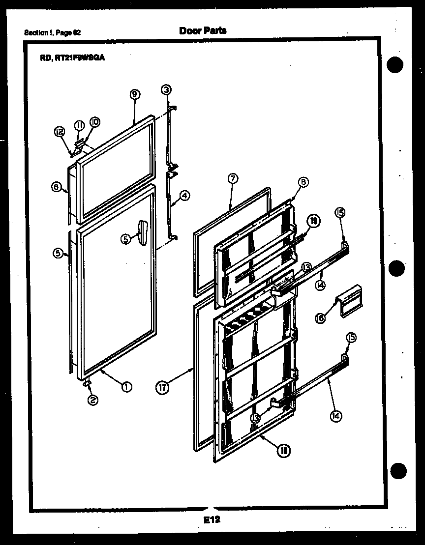 Gibson RD17F6WSGA door parts diagram