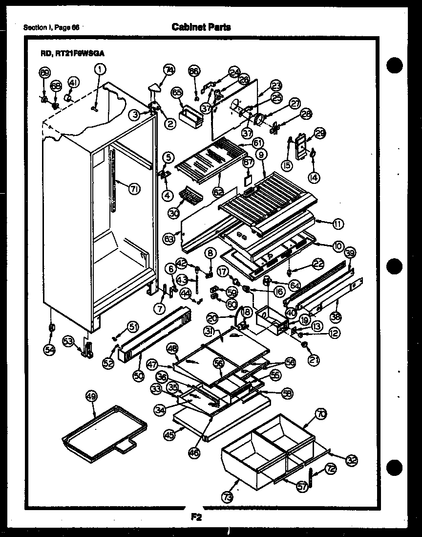 Gibson RD17F6WSGA cabinet parts diagram