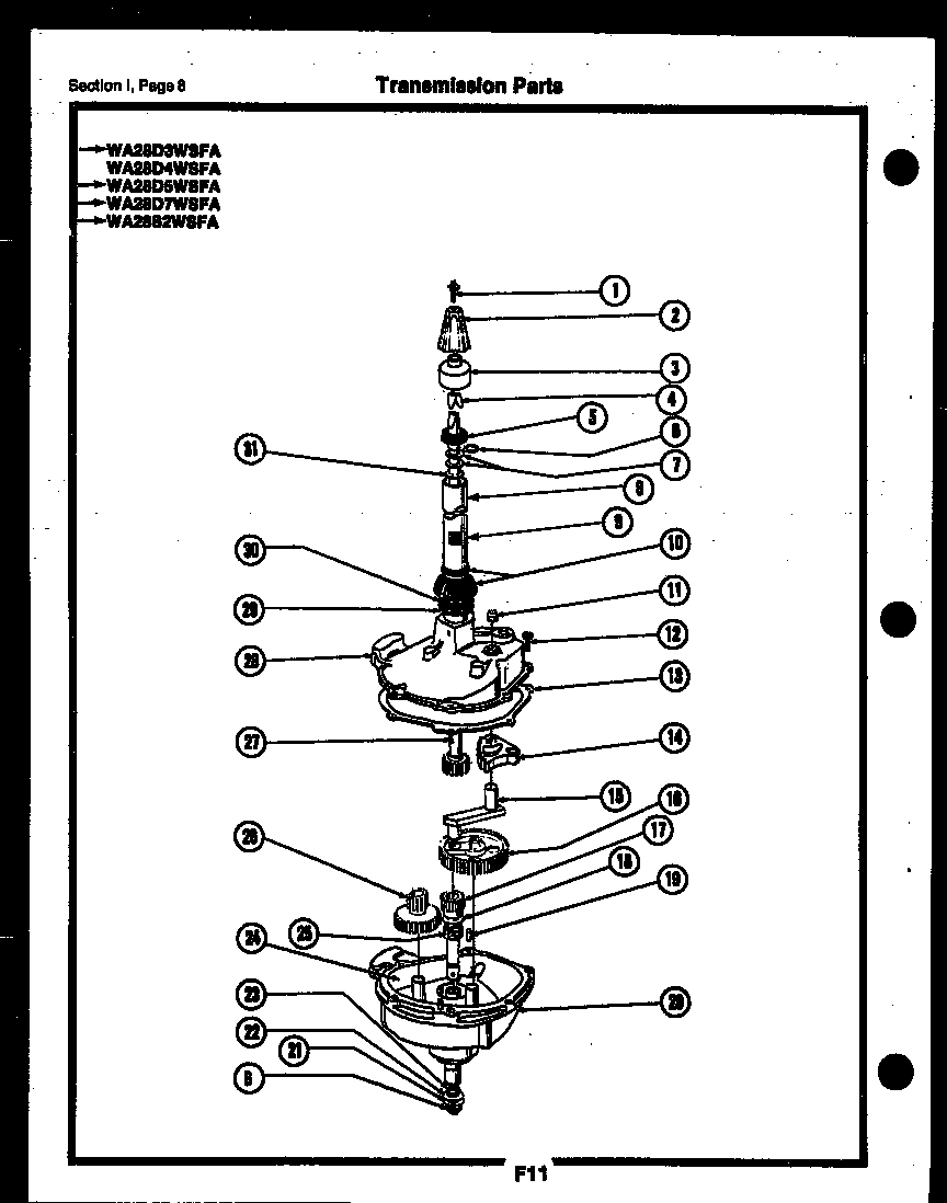 Gibson RM18F6WSGA transmission parts diagram
