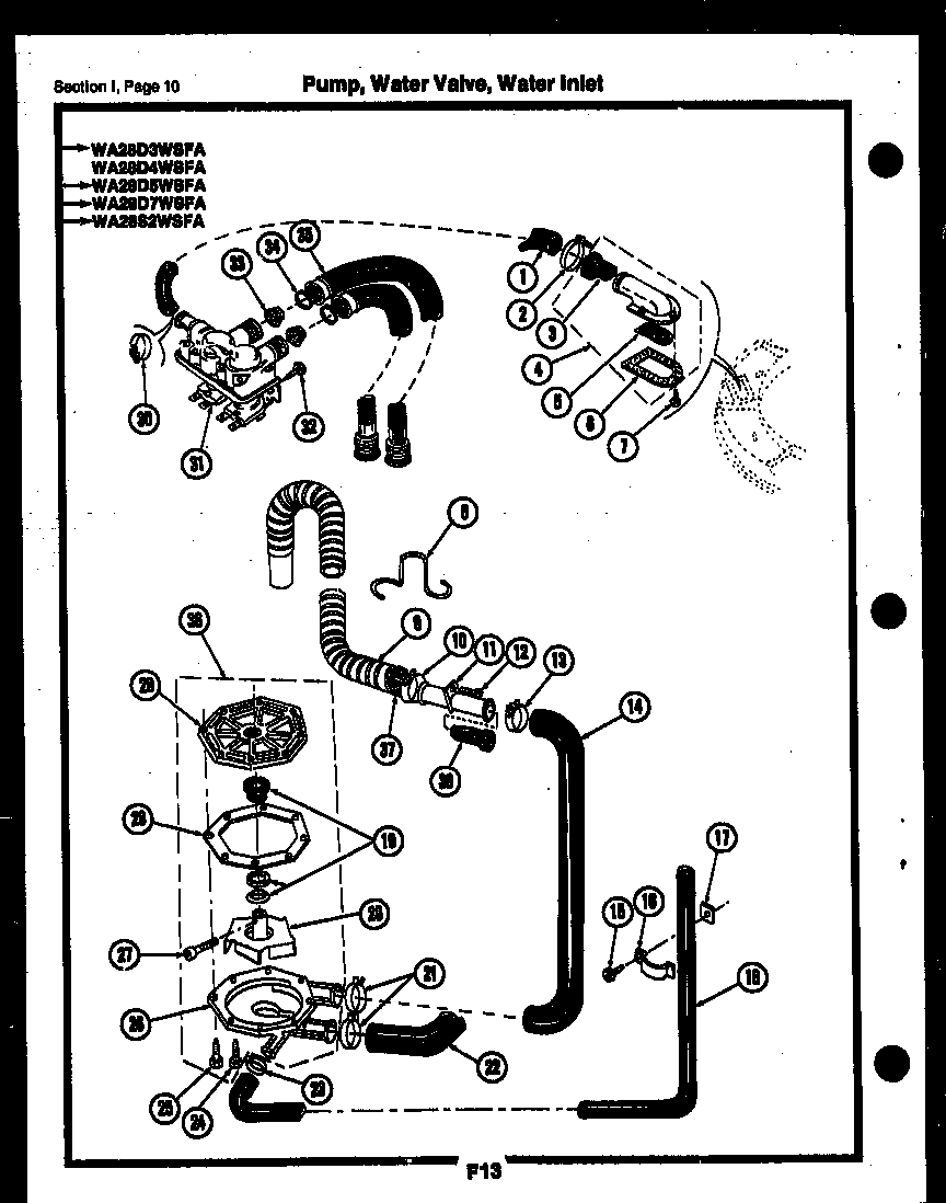 Gibson RM18F6WSGA pump, water valve, water inlet diagram