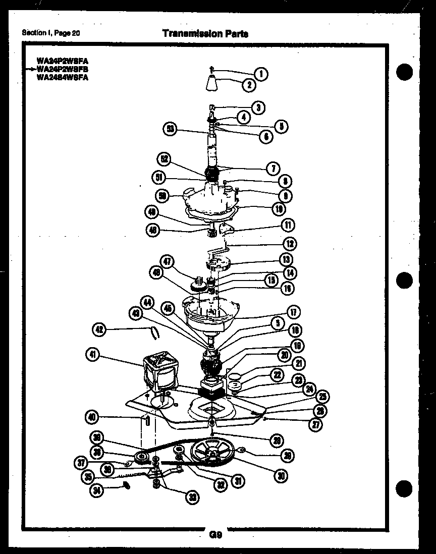 Gibson RM18F6WSGA transmission parts diagram