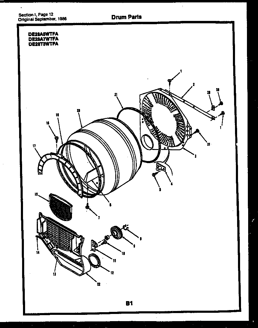 Gibson DE24P2WTFA drum parts diagram