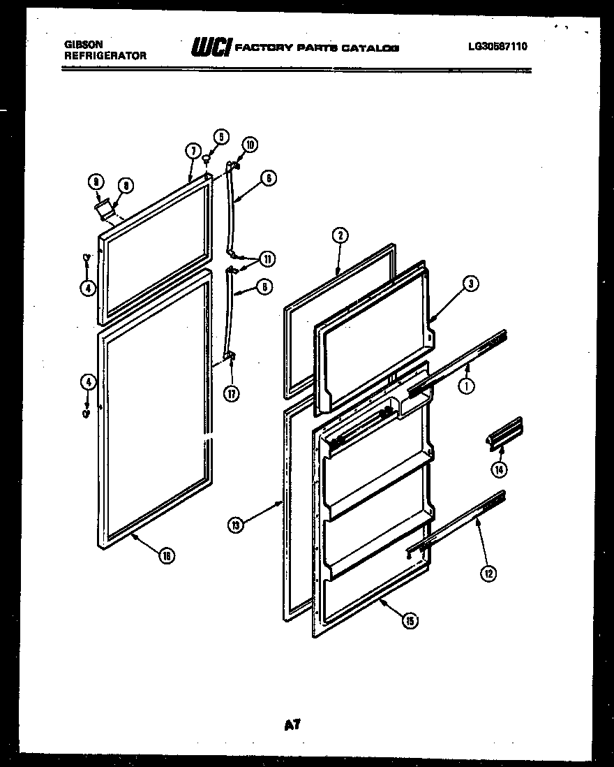 Gibson RD15F4WU2A door parts diagram