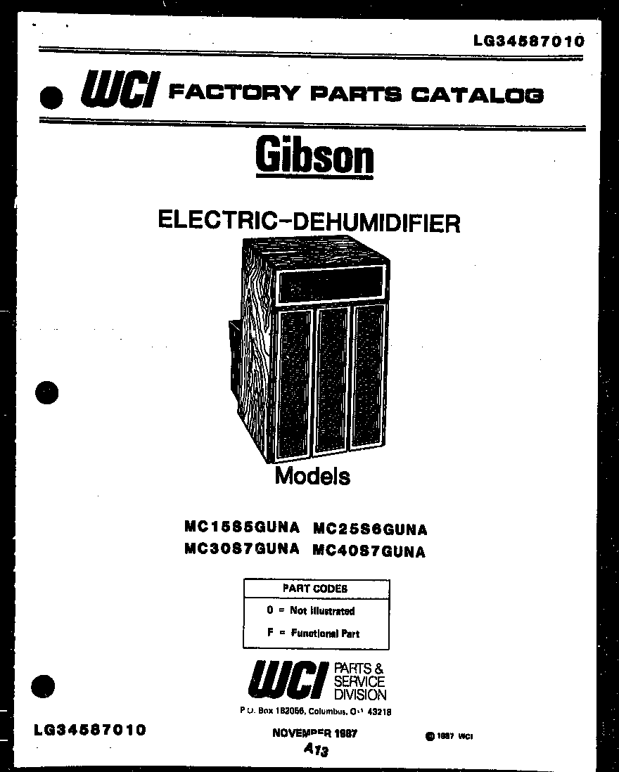 Gibson MC15S5GUNA front cover diagram