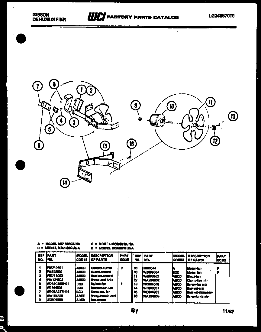 Gibson MC15S5GUNA air control parts diagram