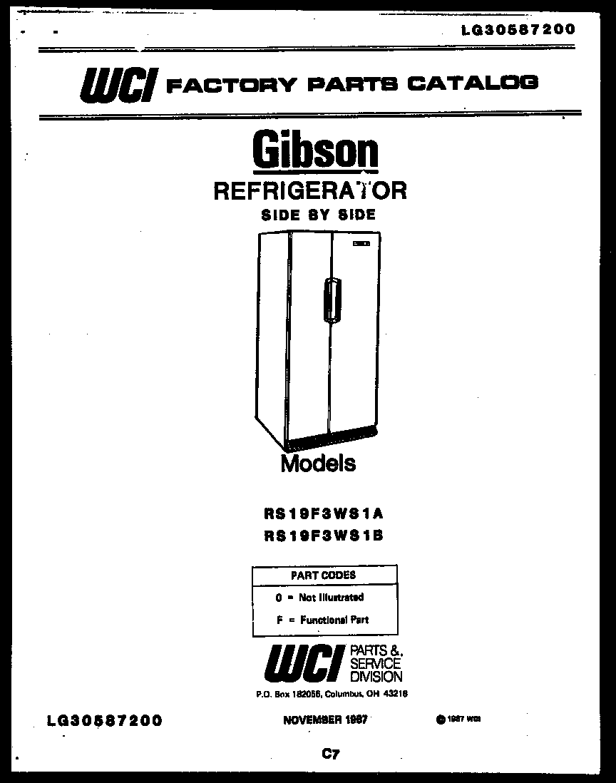 Gibson RS19F3WS1B front cover diagram