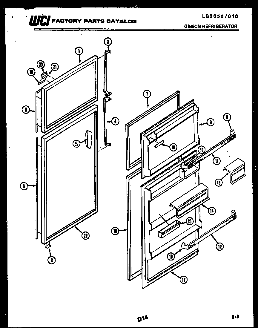 Gibson RT17F9WT3A door parts diagram