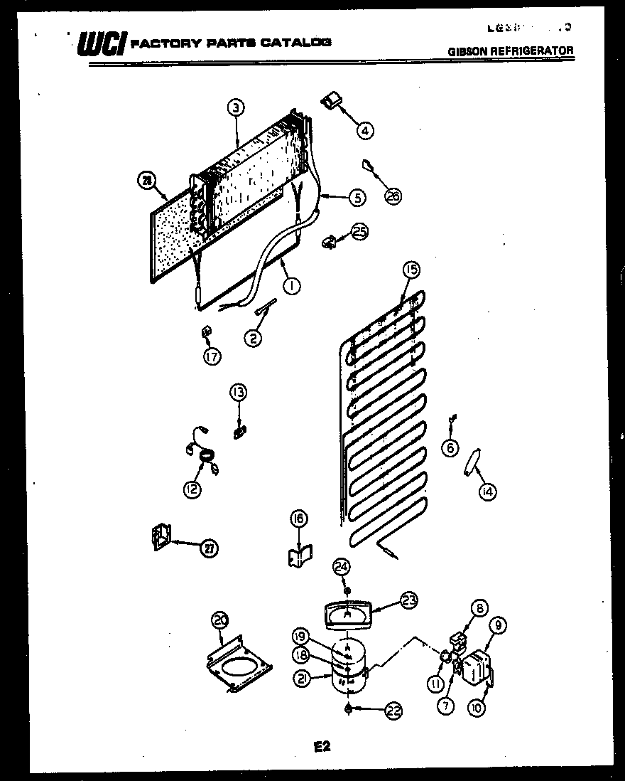 Gibson RT17F9WT3A system and automatic defrost parts diagram