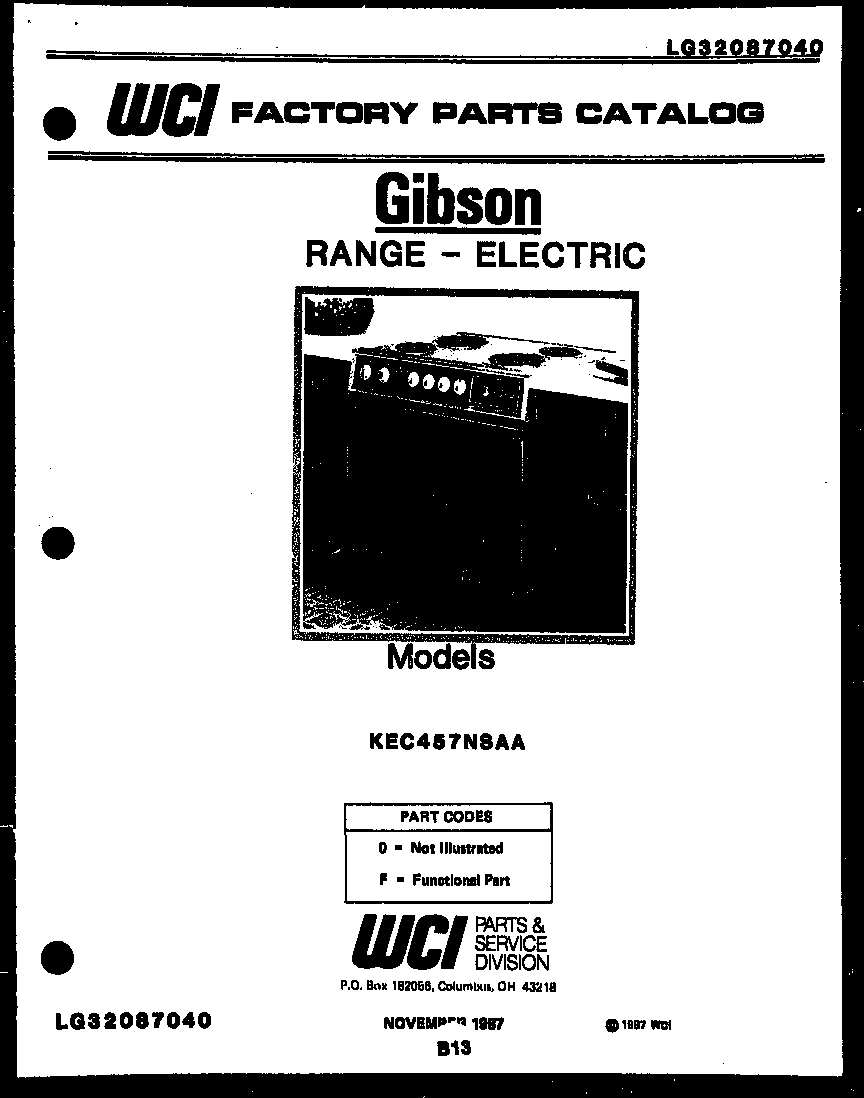 Gibson KEC457NSAA cover diagram